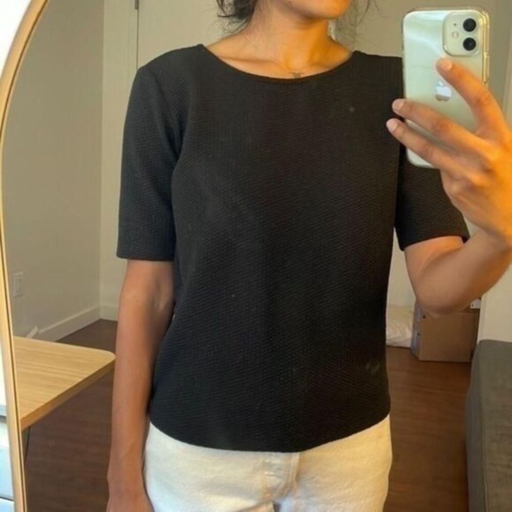 ASOS‎ quilted black t-shirt - Picture 2 of 5